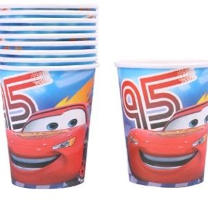 Cars kartonnen wegwerpbekers (10st)