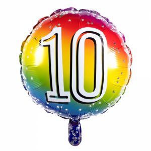 Folieballon '10' - Ø 45 cm