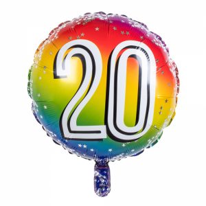 Folieballon '20' - Ø 45 cm