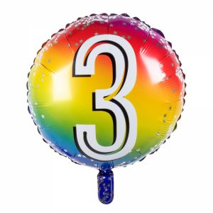 Folieballon '3' - Ø 45 cm