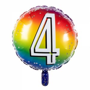Folieballon '4' -Ø 45 cm