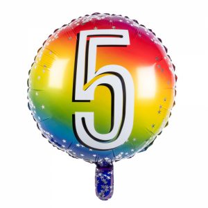 Folieballon '5' - Ø 45 cm