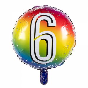Folieballon '6' - Ø 45 cm