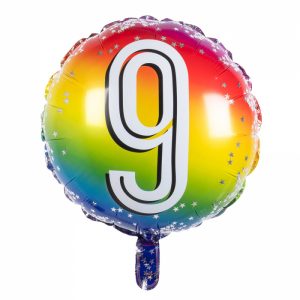 Folieballon '9' - Ø 45 cm