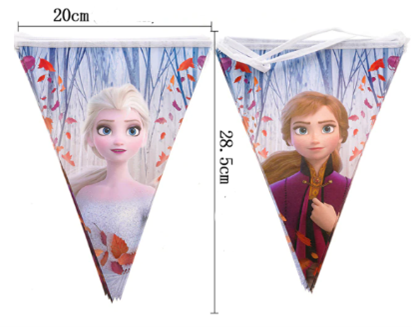 zwaarlijvigheid Garderobe Binnen Frozen vlaggenlijn - Anna & Elza - Party-Store