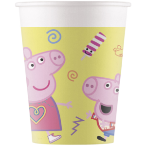 Set 8 papieren bekertjes - Peppa Big