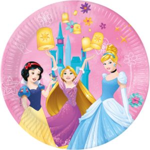 Set 8 papieren bordjes - Princess live your story (ø 23cm)