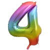 Folieballon Regenboog '4' - 86cm