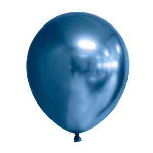10 Ballonnen Chrome - Blauw (30cm)