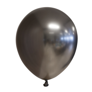 10 Ballonnen Chrome - Grijs (30cm)