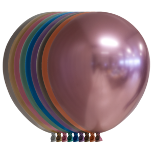10 Ballonnen Chrome - Mix van kleuren (30cm)