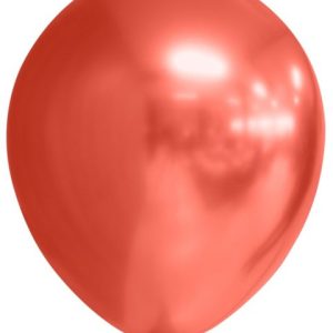 10 Ballonnen Chrome - Rood (30cm)