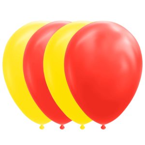 10 Ballonnen Rood/Geel (30cm)
