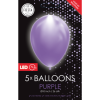 Paarse LED ballonnen - 5st (30cm)