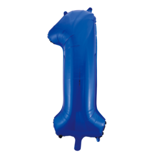 Folieballon - blauw - '1' (86 cm)