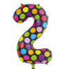Folieballon - stippen- '2' (86 cm)