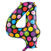 Folieballon - stippen- '4' (86 cm)