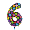 Folieballon - stippen- '6' (86 cm)