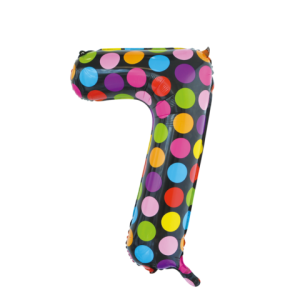 Folieballon - stippen- '7' (86 cm)