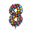 Folieballon - stippen- '8' (86 cm)