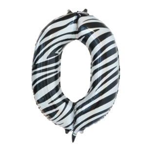 Folieballon - zebra - '0' (86 cm)