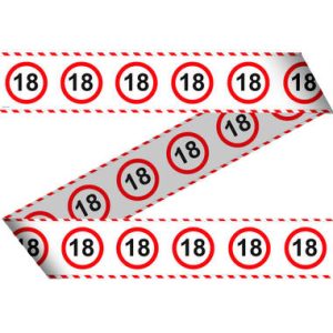 Afzetlint - 18 Jaar Verkeersbord (15m)