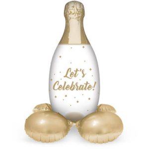 Staande folieballon - Champagnefles Celebrate (86cm)