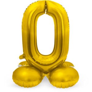 Staande folieballon - Goud - '0' (72cm)