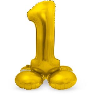 Staande folieballon - Goud - '1' (72cm)
