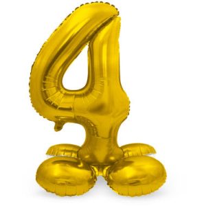 Staande folieballon - Goud - '4' (72cm)