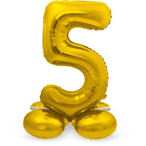 Staande folieballon - Goud - '5' (72cm)