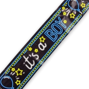 Neon Afzetlint - It's a boy (12m)