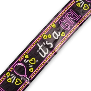 Neon Afzetlint - It's a girl (12m)