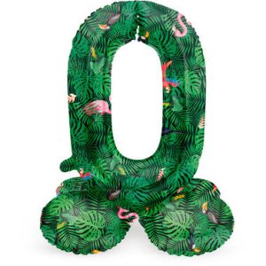 Staande folieballon - Jungle Vibe - '0' (72cm)