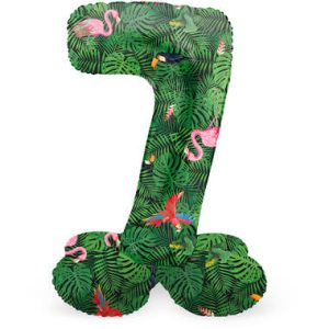 Staande folieballon - Jungle Vibe - '7' (72cm)
