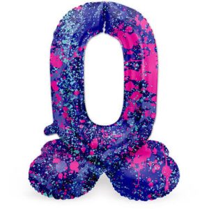 Staande folieballon - Paint Splash - '0' (72cm)
