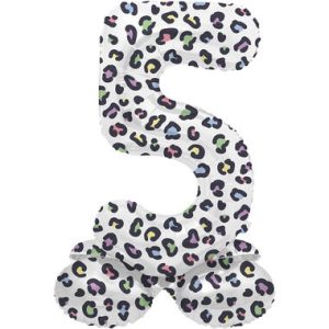 Staande folieballon - Panter - '5' (72cm)
