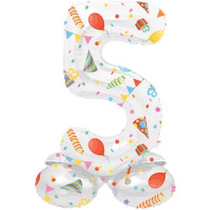 Staande folieballon - Party - '5' (72cm)