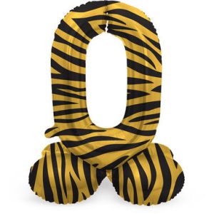 Staande folieballon - Tijger - '0' (72cm)