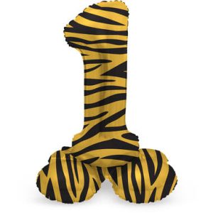 Staande folieballon - Tijger - '1' (72cm)