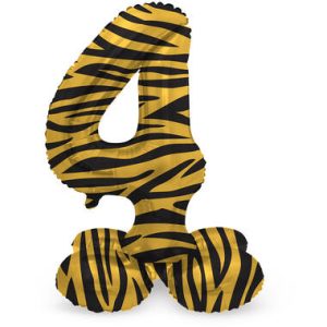 Staande folieballon - Tijger - '4' (72cm)
