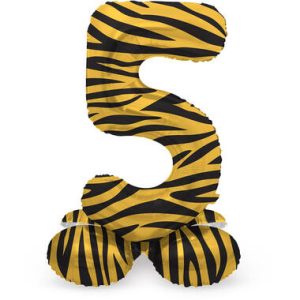 Staande folieballon - Tijger - '5' (72cm)