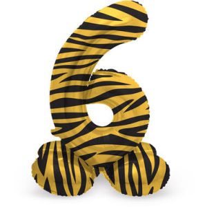Staande folieballon - Tijger - '6' (72cm)