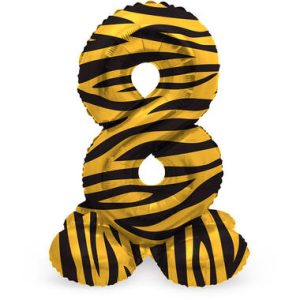 Staande folieballon - Tijger - '8' (72cm)