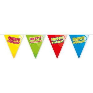 PE vlaggenlijn 'Happy Birthday' - Feest (3m)