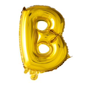 Folieballon letter 'B' - Goud - 41cm