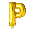 Folieballon letter 'P' - Goud - 41cm