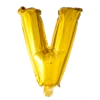 Folieballon letter 'V' - Goud - 41cm